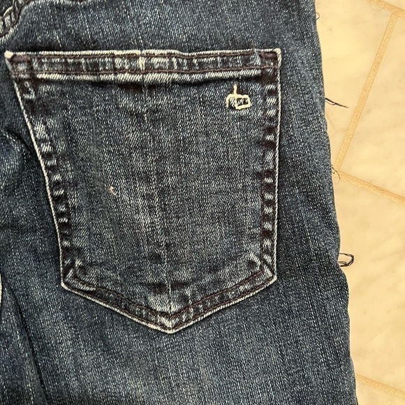𝅺RAG & BONE 10 inch high rise skinny jeans with black piping down the side 23 - Picture 11 of 11